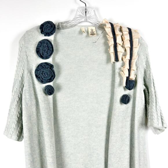 Moth Anthroplogie Falling Skies Wool Cashmere Cardigan Sweater Womens Size Small - Picture 4 of 11